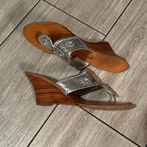 Jack Rogers wedge sandals sz 7 ( fits a 6 1/2 )